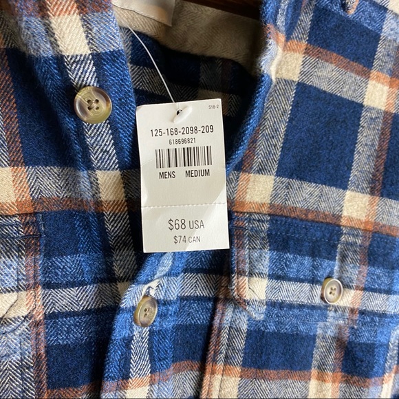 NWT Men’s Blue Flannel A&F Button Up Jacket 5003 - Picture 8 of 11